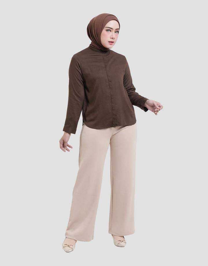 Annisa Drop Shoulder Buttoned Down Twill Kemeja Wanita