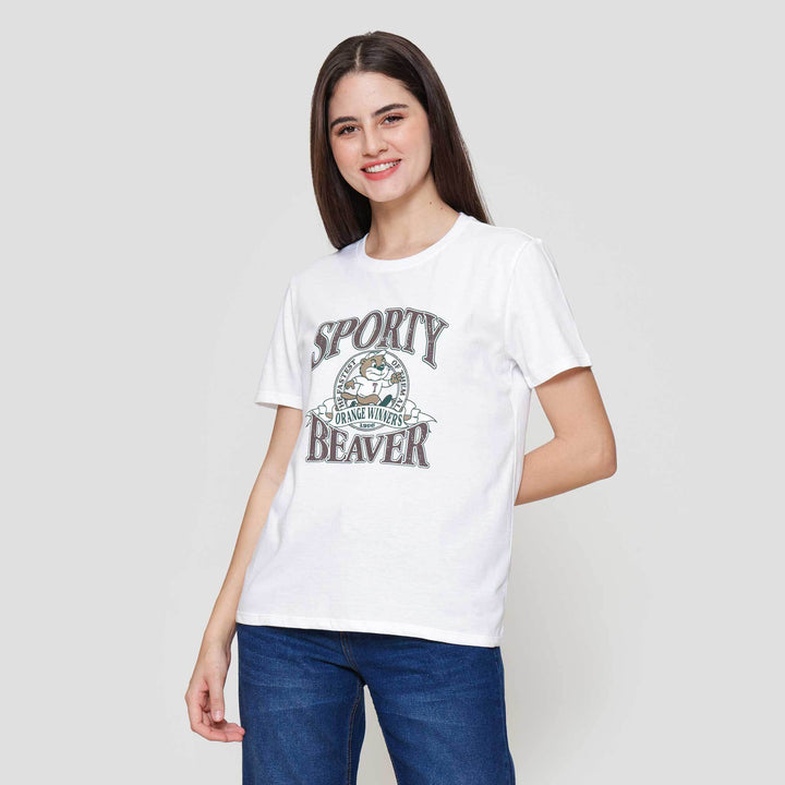 Nevada Sporty Beaver Kaos Wanita