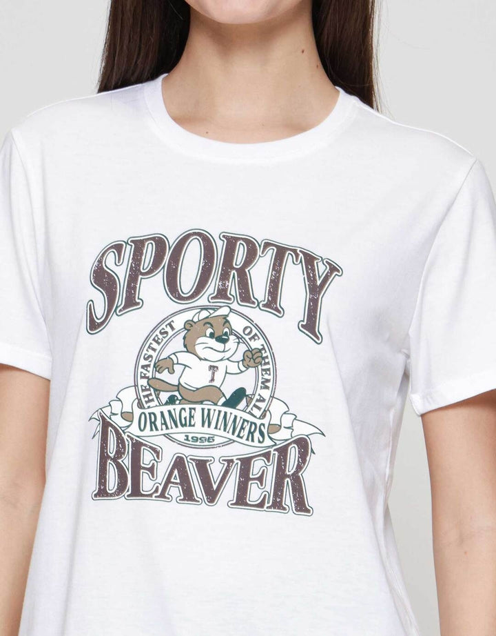 Nevada Sporty Beaver Kaos Wanita
