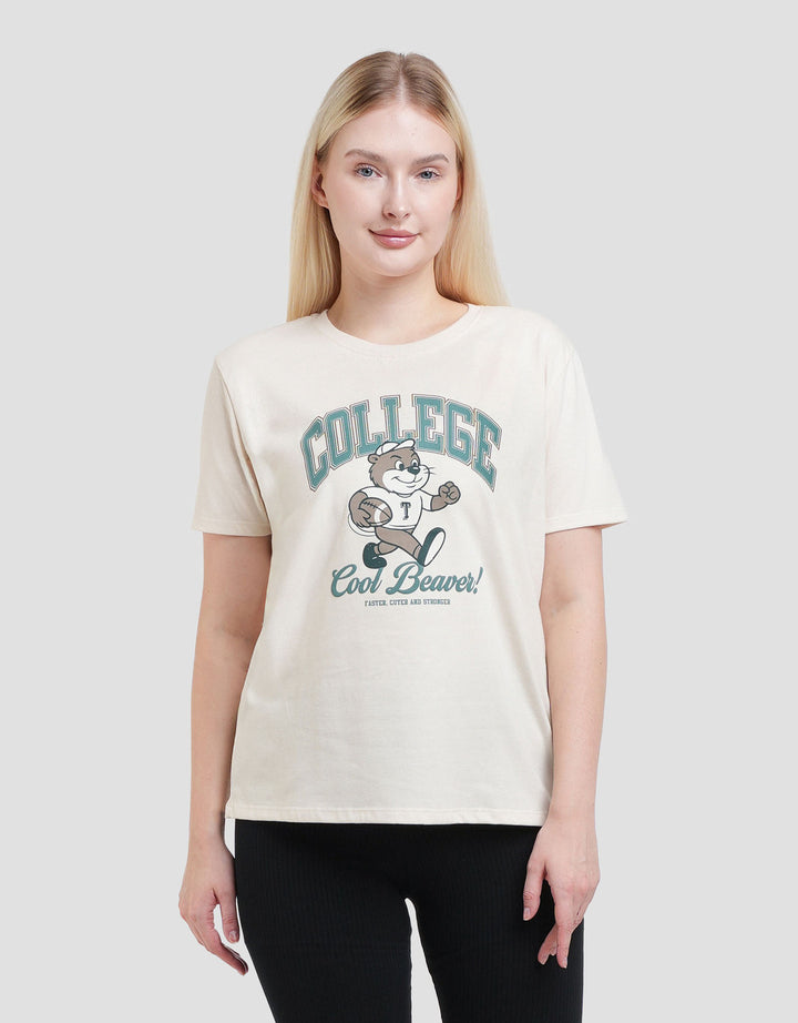 Nevada Cvc College Cool Beaver Kaos Wanita