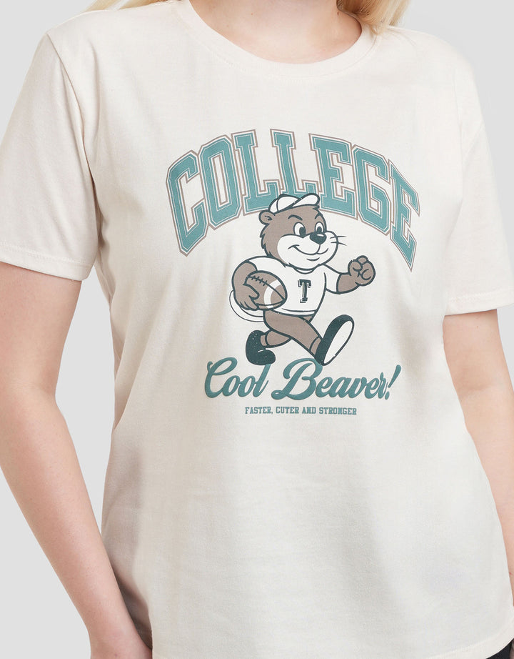 Nevada Cvc College Cool Beaver Kaos Wanita