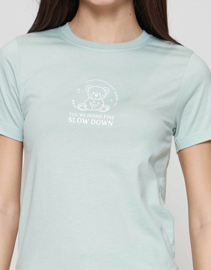 Nevada Solid Bt2 Bear Slow Down Kaos Wanita