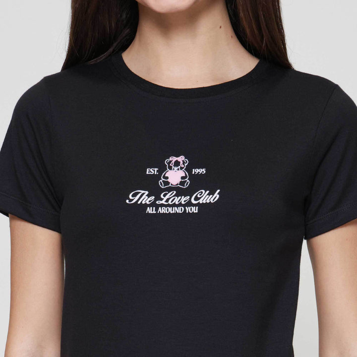 Nevada Solid Bt2 Bear Love Club Kaos Wanita