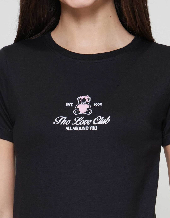 Nevada Solid Bt2 Bear Love Club Kaos Wanita