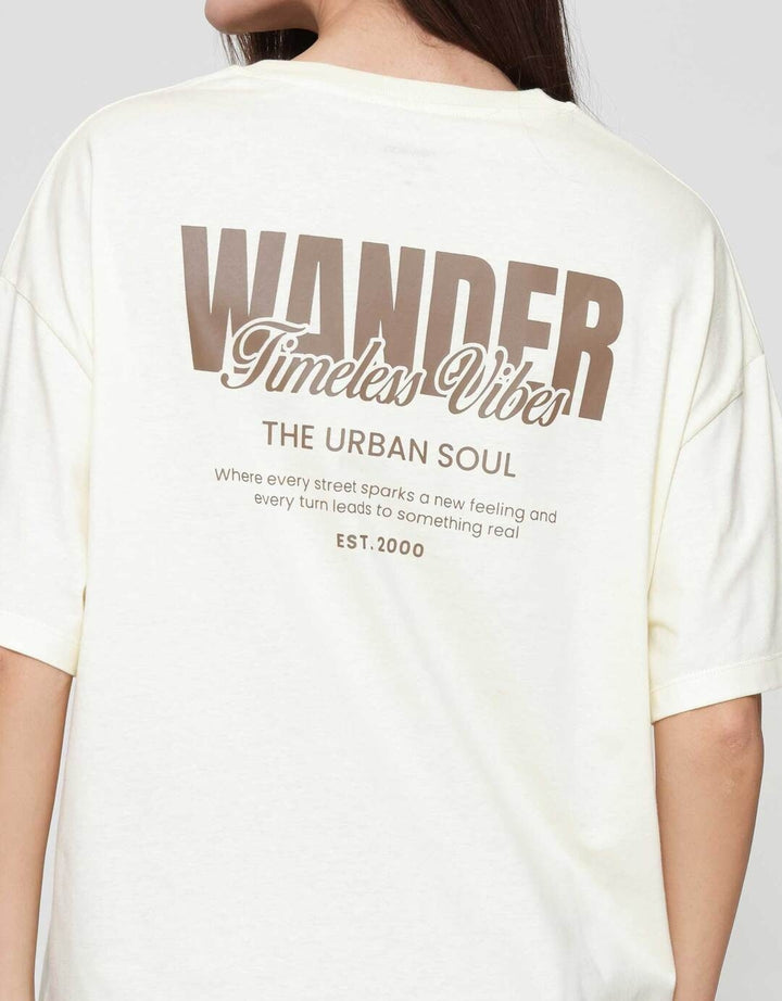 Nevada Solid Comb Wander Kaos Oversize Wanita