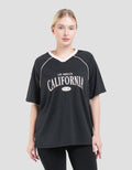 Nevada Polymesh Los Angeles California Kaos Oversize Wanita