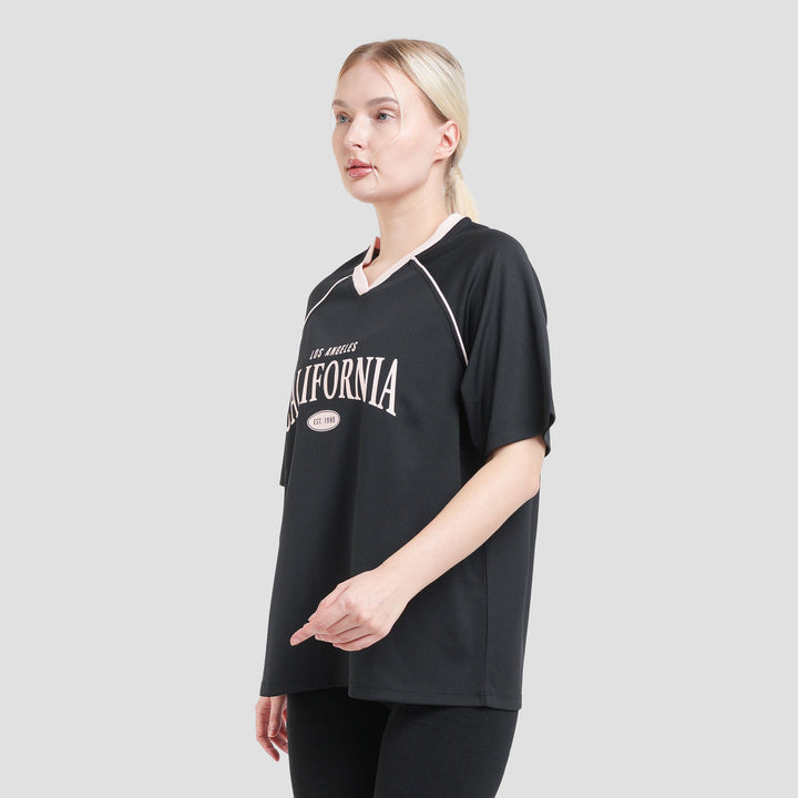 Nevada Polymesh Los Angeles California Kaos Oversize Wanita