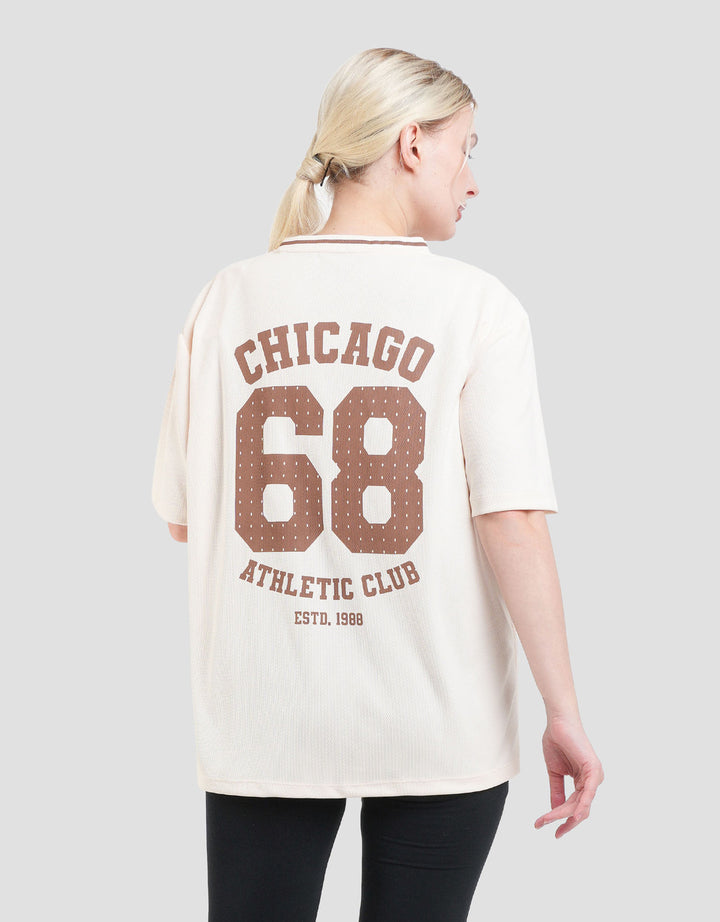 Nevada Polymesh Los Chicago Kaos Oversize Wanita