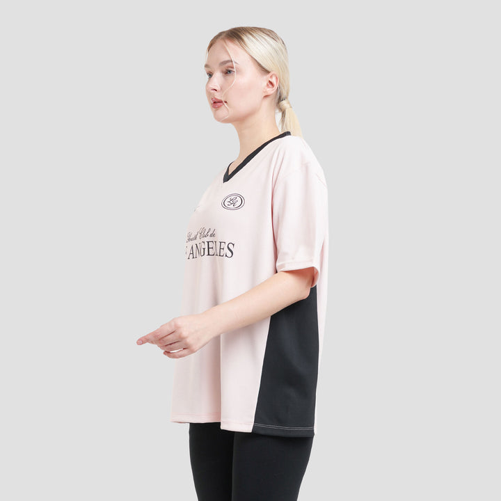 Nevada Polymesh Youth Club De Los Angeles Kaos Oversize Wanita