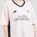Nevada Polymesh Youth Club De Los Angeles Kaos Oversize Wanita