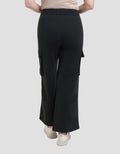 Nevada Solid French Wideleg Celana Cargo Wanita