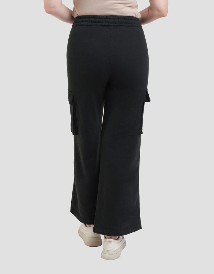 Nevada Solid French Wideleg Celana Cargo Wanita