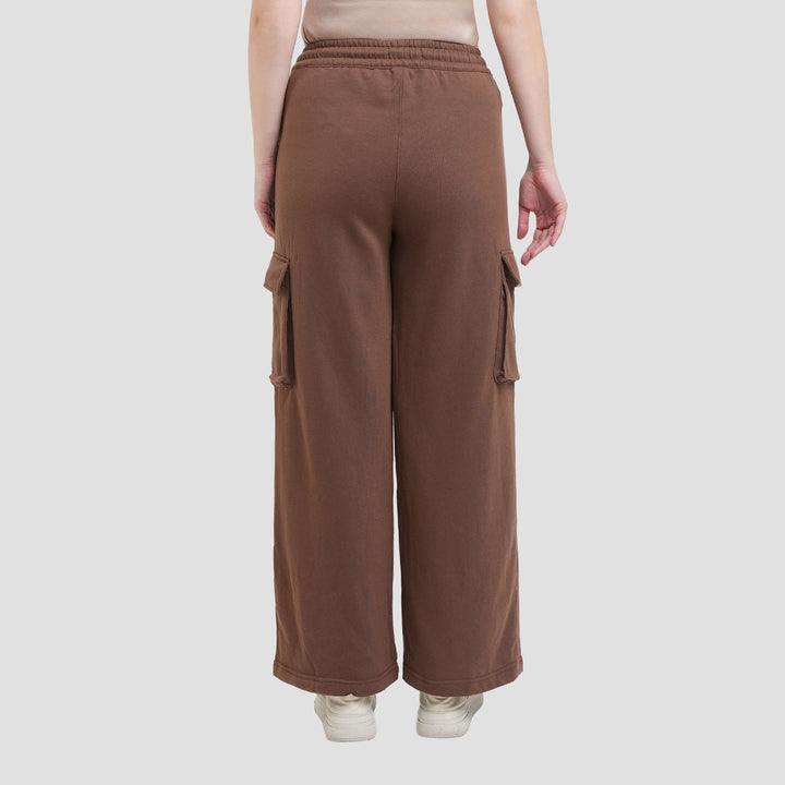 Nevada Solid French Wideleg Celana Cargo Wanita