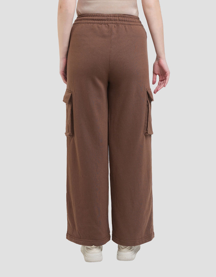 Nevada Solid French Wideleg Celana Cargo Wanita