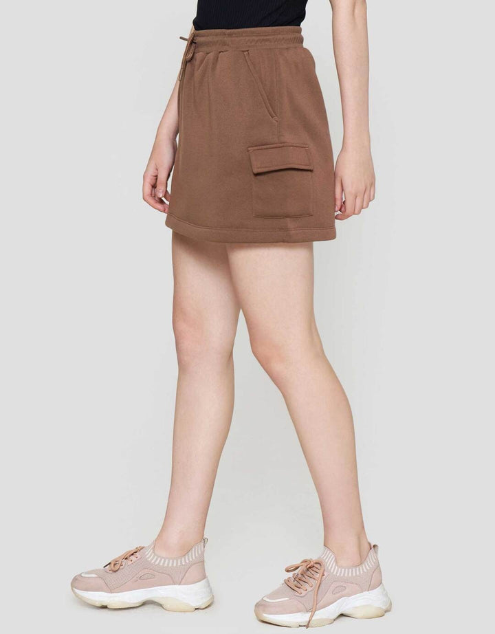 Nevada Fleece Cargo Rok Pendek Wanita