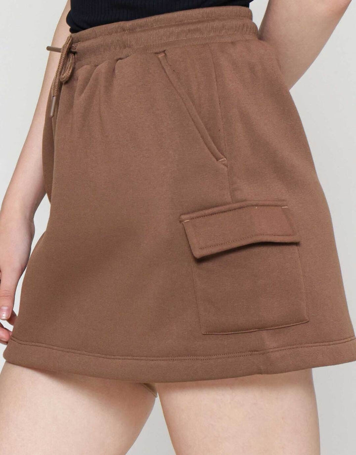 Nevada Fleece Cargo Rok Pendek Wanita