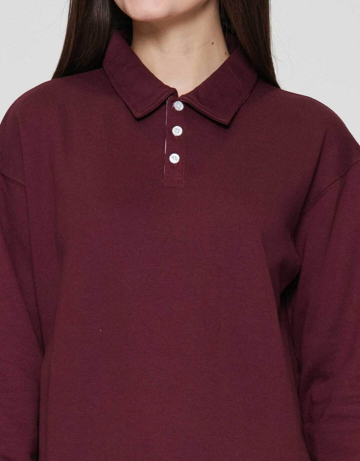 Nevada French Collar Comb Woven Sweater Wanita