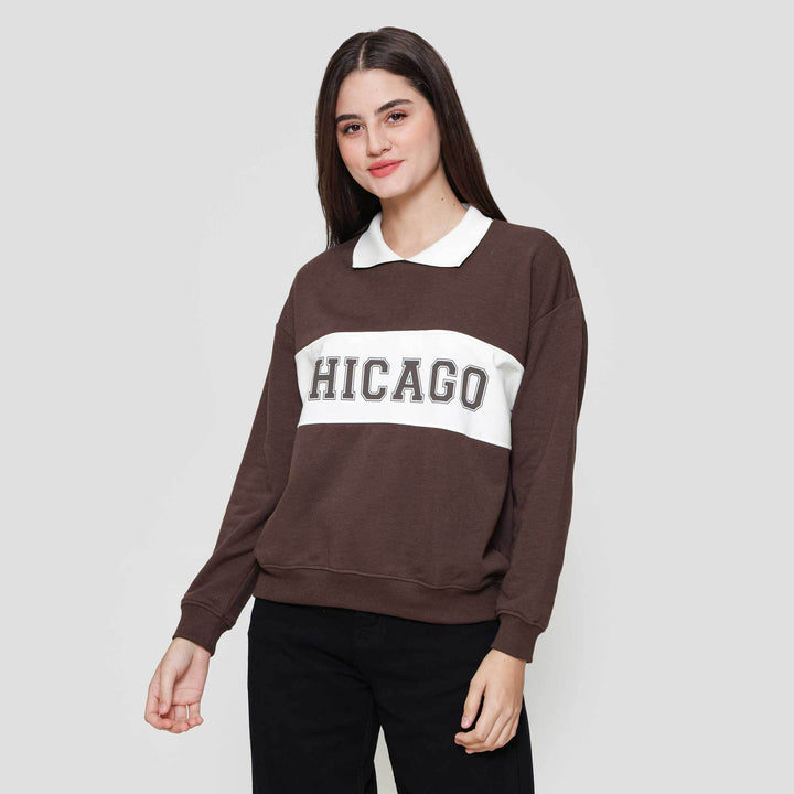 Nevada Reg French Collar Chicago Sweater Wanita