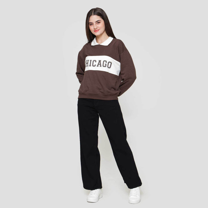 Nevada Reg French Collar Chicago Sweater Wanita