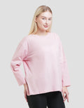 Nevada Combed Woven Sleeve Sweater Wanita