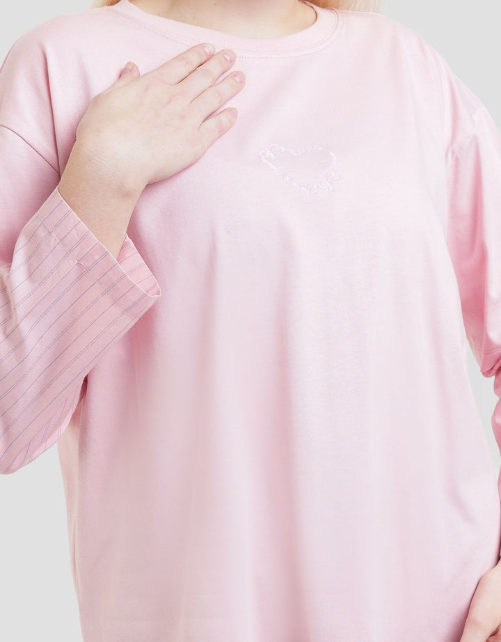 Nevada Combed Woven Sleeve Sweater Wanita