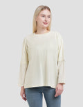 Nevada Combed Woven Sleeve Sweater Wanita