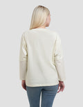 Nevada Combed Woven Sleeve Sweater Wanita