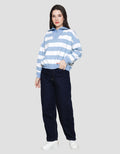 Nevada Babyterry Reg Stripe W/ Zipper Sweater Wanita