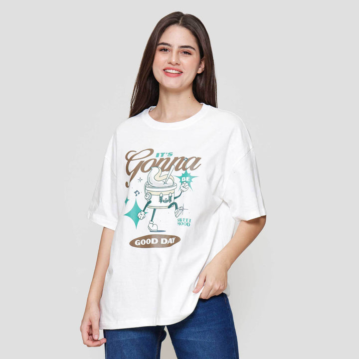 Nevada Solid Comb Its Gonna Be Good Day Kaos Oversize Wanita