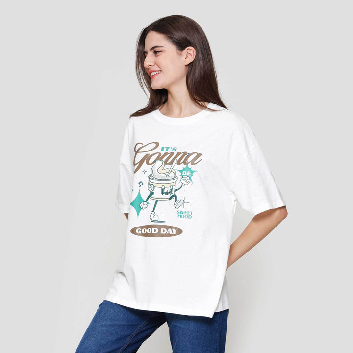 Nevada Solid Comb Its Gonna Be Good Day Kaos Oversize Wanita