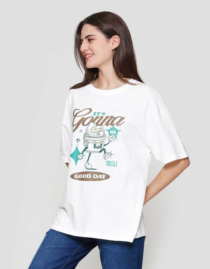 Nevada Solid Comb Its Gonna Be Good Day Kaos Oversize Wanita