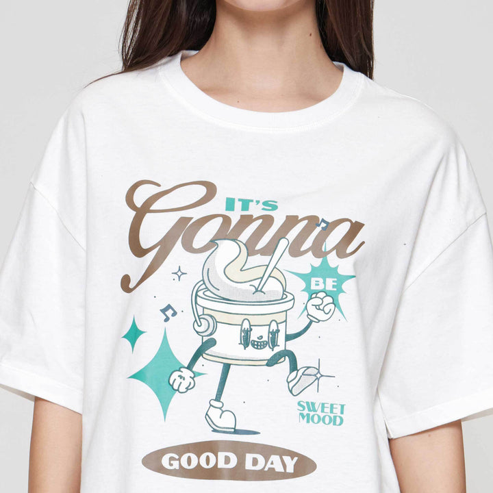 Nevada Solid Comb Its Gonna Be Good Day Kaos Oversize Wanita