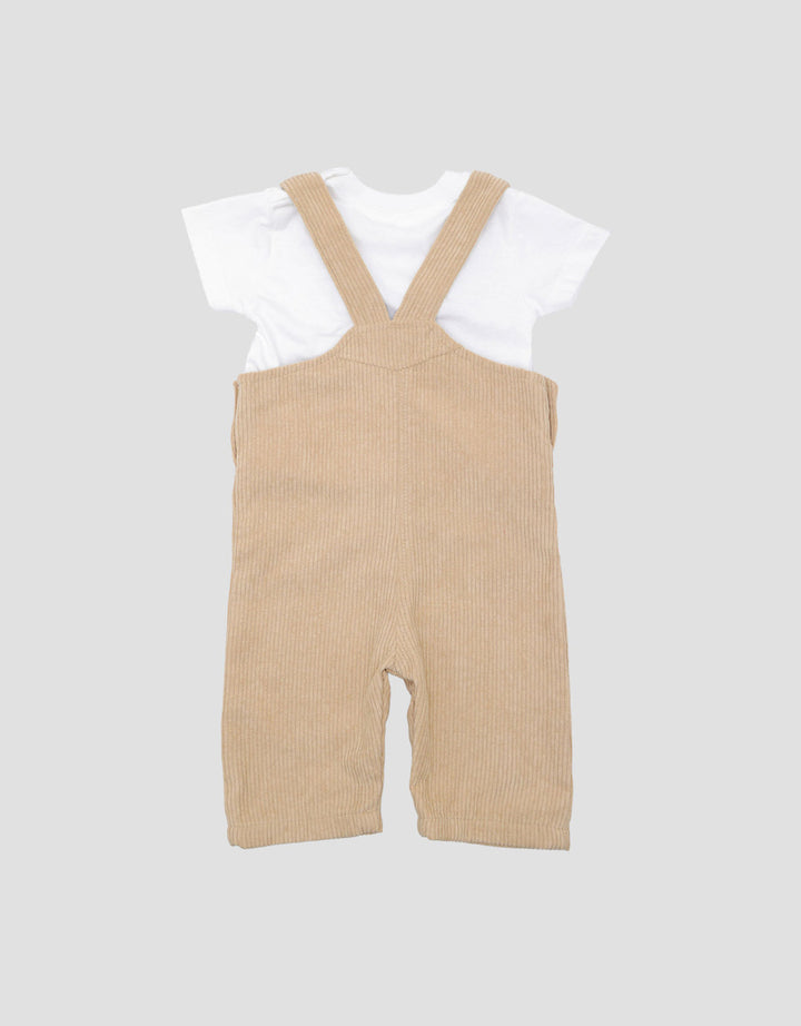 Little M Korduroy Selutut Jumpsuit Overall Bayi