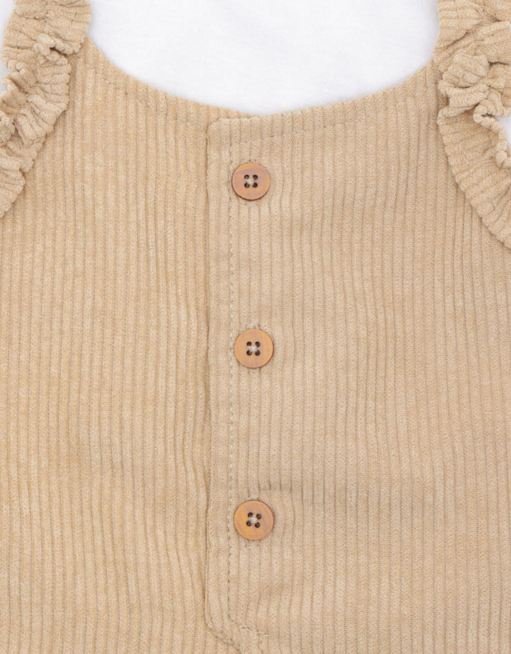 Little M Korduroy Selutut Jumpsuit Overall Bayi