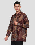 Arjuna Weda Reg Fit Parang Kembang Kemeja Batik Pria