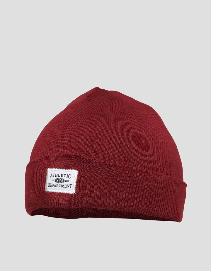 Nevada Beanie Basic With Woven Label Topi Hat Pria