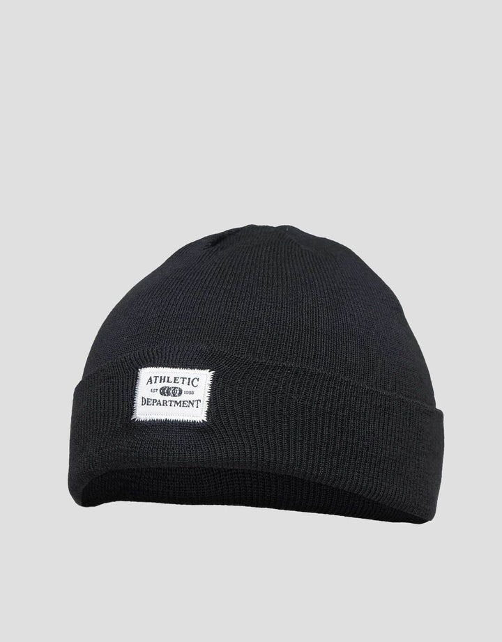 Nevada Beanie Basic With Woven Label Topi Hat Pria
