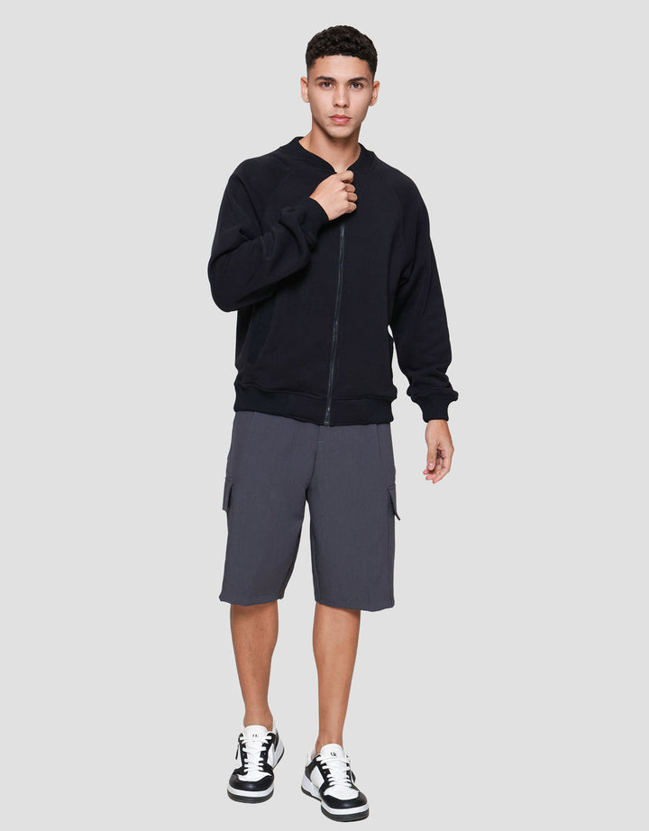 Nevada Knit Raglan Basic Jaket Pria