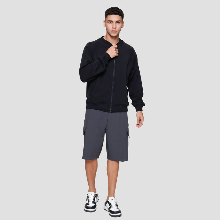 Nevada Knit Raglan Basic Jaket Pria