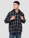 Nevada Woven Detachable Hoodie Checked Jaket Pria