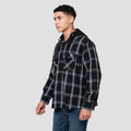 Nevada Woven Detachable Hoodie Checked Jaket Pria