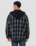 Nevada Woven Detachable Hoodie Checked Jaket Pria