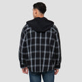 Nevada Woven Detachable Hoodie Checked Jaket Pria