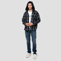 Nevada Woven Detachable Hoodie Checked Jaket Pria