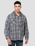 Nevada Woven Detachable Hoodie Checked Jaket Pria