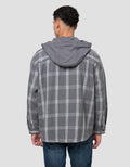 Nevada Woven Detachable Hoodie Checked Jaket Pria