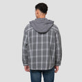 Nevada Woven Detachable Hoodie Checked Jaket Pria
