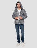 Nevada Woven Detachable Hoodie Checked Jaket Pria