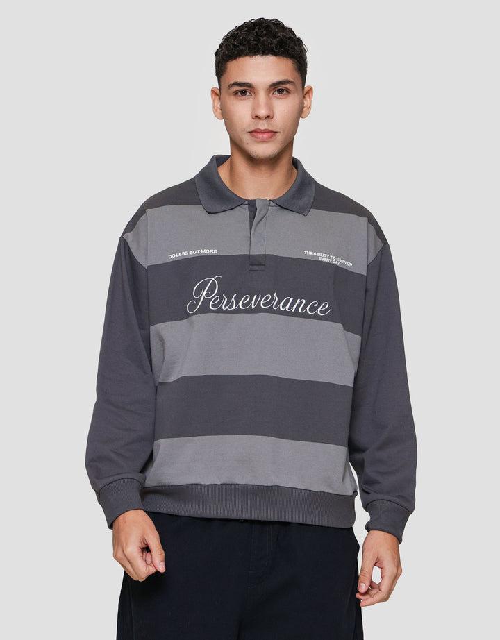 Nevada Yard Dyed Stripes Embro Sweater Pria