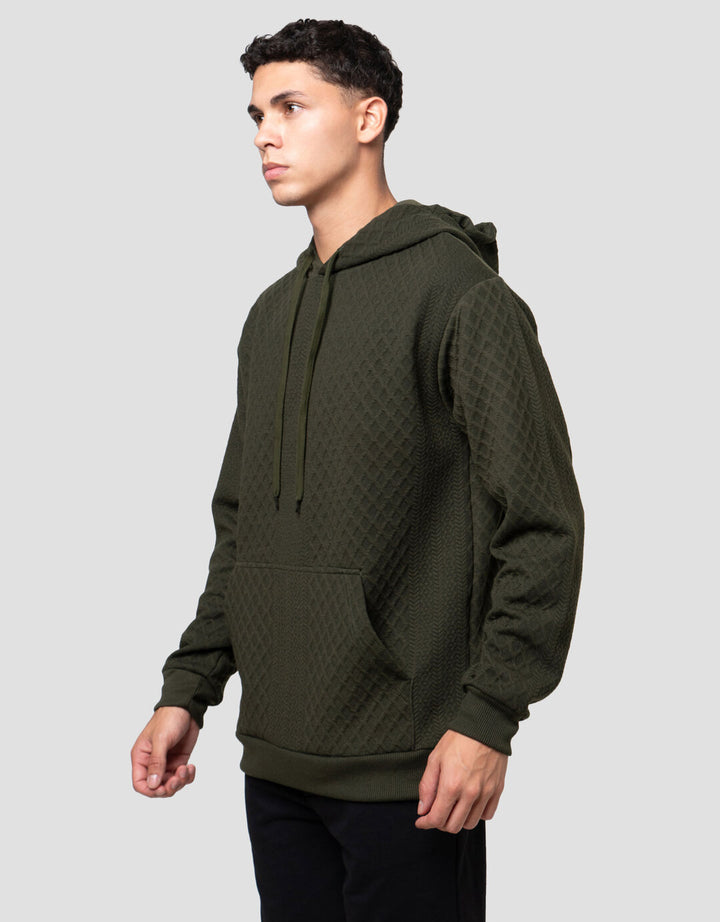 Nevada Hoodie Texture Jacquard Sweater Pria